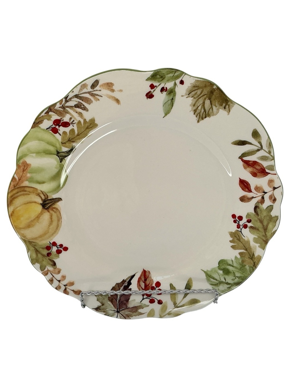 The Potter’s Studio Fall Harvest Thanksgiving Pumpkin Scalloped Dinner Plates-3